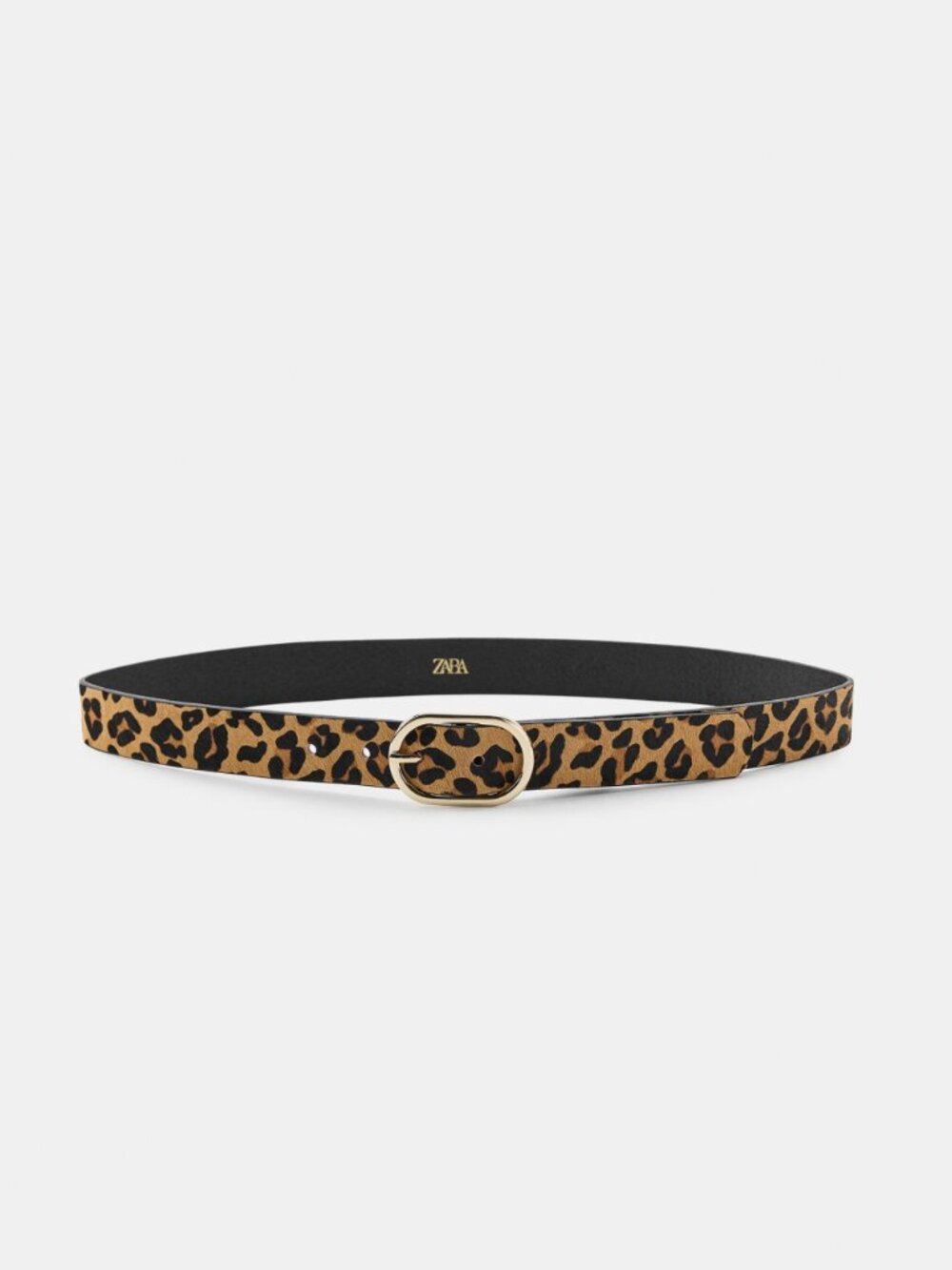 ZARA 100% ANIMAL PRINT LEATHER BELT